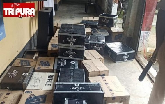 Baikhora police recovered a huge amount of foreign liquor from a water factory